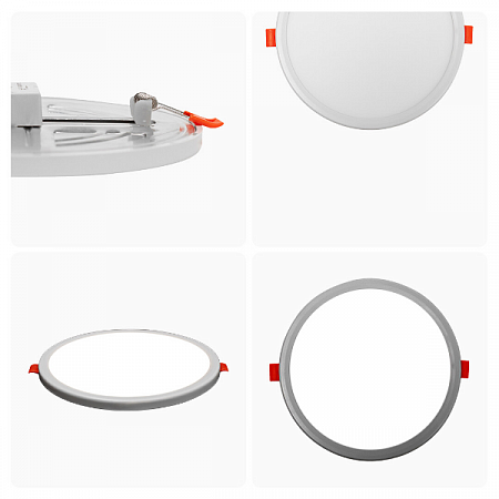 Светильник встр. св/д даунлайт под люб отверст. круг 8W(750Lm) 4500K 4K 115x20 LP-05 APEYRON Electri