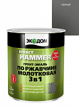 Грунт-эмаль по ржавчине 3в1 с молотковым эффектом серый 2,2кг ЭкоДом на сайте Стройсервис
