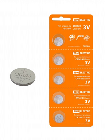 Элемент питания CR1620 BP-5 TDM на сайте Стройсервис

