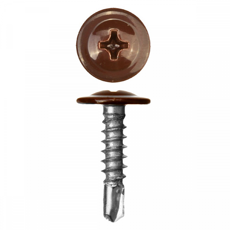Саморез ПШ сверло 4.2*25 RAL 8017 Шоколад  на сайте Стройсервис
