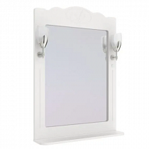Зеркало Рим 75СВ с 2-мя светильниками белый матовый Альтерна на сайте Стройсервис
