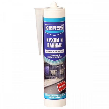 8306708 Герметик силиконовый KRASS для кухни и ванны Бесцветный 300мл ЛС на сайте Стройсервис

