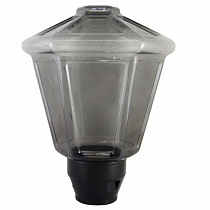 Светильник садово-парковый на опору   Е27 Латерна дымч. ПММА IP54 основание А85  на сайте Стройсервис
