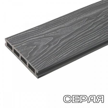 Террасная доска 3D ДПК 25*150*3000/4000/6000мм. Орех, Серая, Сл. кость (2)
