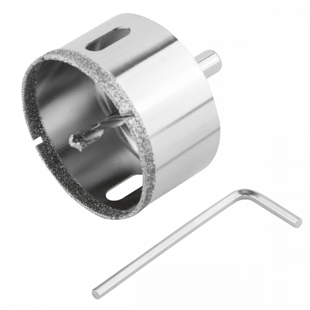 Коронка кольцевая по керамограниту,камню и кафелю алмазная с центровочным сверлом 68*70 мм на сайте Стройсервис
