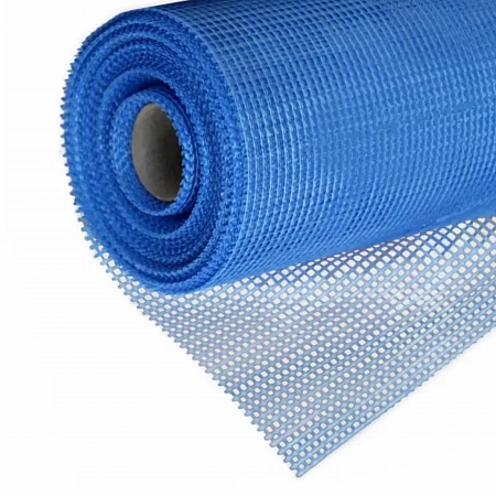 Сетка фасадная стеклотканевая 5*5мм 1м*20м, 160 г/м² синяя Polinet (1)