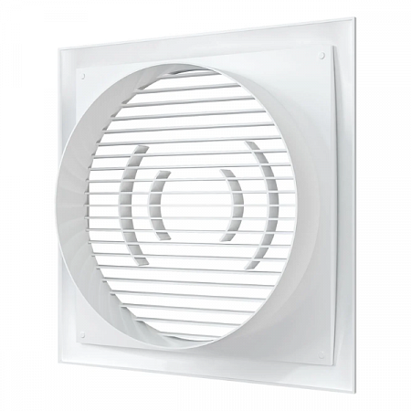 Решетка вентиляционная прямоточная с фланцем 2020РС16Ф пластик белый ERA (2)