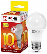 Лампа светодиодная LED-A60-VC 10Вт тепл. бел. 230В E27 3000К IN HOME  на сайте Стройсервис
