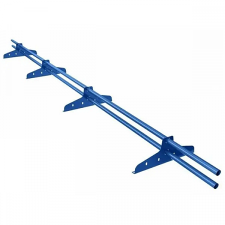 Снегозадержатель трубчатый NewLine 3м, D-25мм, 4 опоры, синий (RAL 5005)  на сайте Стройсервис
