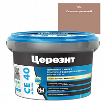 Затирка Церезит PREMIUM CE40 светло-коричневая 2кг  на сайте Стройсервис
