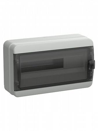 Корпус пластиковый навесной на 18 модулей КМПн-18 IP65 TEKFOR черная прозрачная дверь TF5-KP72-N-18-65-K03-K02 IEK на сайте Стройсервис
