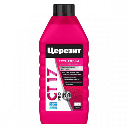 Грунтовка СТ-17 д/внутр. и наруж.работ морозостойкая 1л 2636730 (Церезит) *12 на сайте Стройсервис
