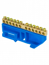 Шина "N" нулевая в изоляторе на DIN-рейку 6x9мм 12 групп sn0-63-12-d EKF на сайте Стройсервис
