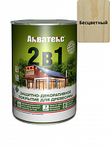 Защитно-декоративное покрытие для древесины Акватекс 2в1 бесцветный 0,8л на сайте Стройсервис
