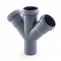 Крестовина канализ. серая Ду 50*50*50мм 45* PP-Н Flextron на сайте Стройсервис
