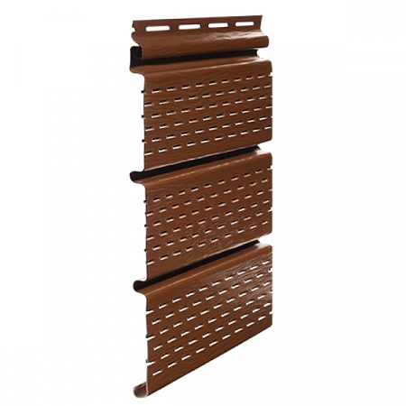 Софит FineBer коллекция Extra Color, с перфорацией 3х досок , могано 3000мм на сайте Стройсервис
