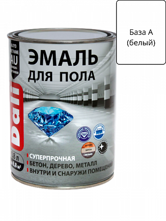 Эмаль для бетонных и деревянных полов база А 0,8л DALI на сайте Стройсервис
