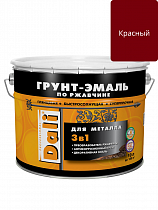 ГРУНТ - ЭМАЛЬ по ржавчине "DALI" 10л - красный RAL 3001 на сайте Стройсервис
