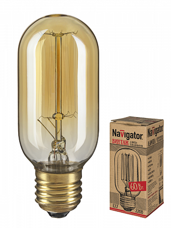 Лампа накаливания декоративная 60вт T45 230в Е27 винтаж 71958 Navigator Group на сайте Стройсервис
