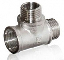 Тройник латунь 1/2" ВР/НР/НР никел. на сайте Стройсервис
