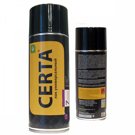 CERTA лак термостойкий до 300°С полуглянцевый, влагостойкий, прозрачный (аэрозоль) на сайте Стройсервис
