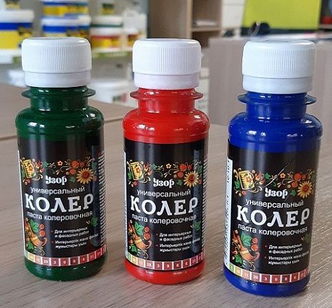 Колер.паста №24 "Узор" (ирис) фас 0.1л на сайте Стройсервис
