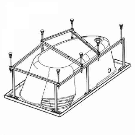 Каркас для ванны акриловой SANTEK Эдера (левая/правая) 1700х1100 (1)