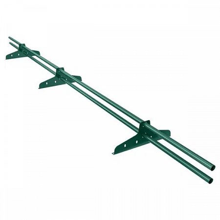 Снегозадержатель трубчатый NewLine 3м, D-25мм, 4 опоры, зелёный мох (RAL 6005) на сайте Стройсервис
