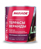 0006079 Лак алкидно-уретановый PARADE L25 Террасы & Веранды матов. 0,9л  на сайте Стройсервис
