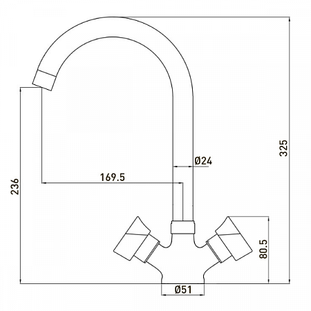 Смеситель для кухни GROSS AQUA Forma 6015084C-B02 (083022)