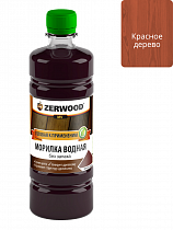 Морилка водная Красное дерево 0,5л ZERWOOD MV на сайте Стройсервис
