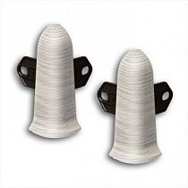 Угол наружный (внешний) с крепежом для плинтуса «Идеал Классик» 70мм Дуб айсберг 230 на сайте Стройсервис
