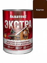 Защитно-декоративное покрытие для древесины Акватекс ЭКСТРА каштан 0,8л на сайте Стройсервис

