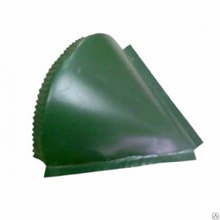 Заглушка конька полукруглого RAL 6005 Зеленый мох на сайте Стройсервис
