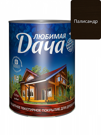 "Любимая дача" - тектурное покрытие 0,75 л (палисандр) на сайте Стройсервис
