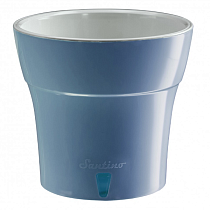 Кашпо пластмассовое "ДАЛИ" 3,5 л дымчатый синий/серый Santino на сайте Стройсервис

