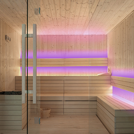 Светодиодная лента для бани и сауны 24V 14.4W/m 120led/m IP68 5м фиолетовый 00-329 APEYRON Electrics (2)