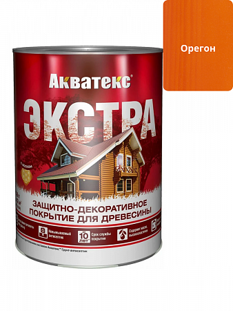 Защитно-декоративное покрытие для древесины Акватекс ЭКСТРА орегон 0,8л на сайте Стройсервис
