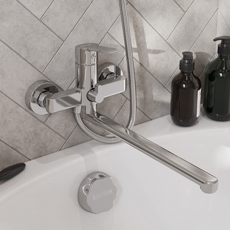 Смеситель для ванны Найра длинный излив, хром WH5A12001C001 Santek