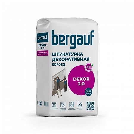 Штукатурка DEKOR COROed фракция 2,0мм 25кг. 1/56   Bergauf на сайте Стройсервис
