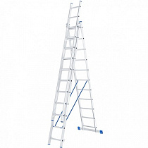 Лестница трехсекционная 11 ступеней  СИБРТЕХ на сайте Стройсервис
