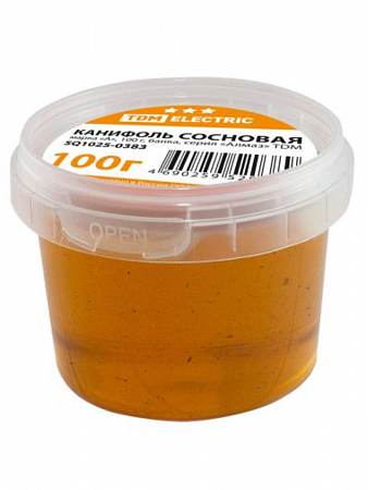 Канифоль сосновая, марка "А", 100 г, банка, серия "Алмаз" TDM на сайте Стройсервис
