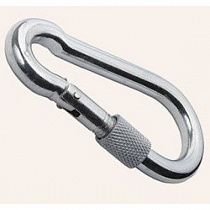 Карабин пожарный с фиксатором  4мм DIN 5299D на сайте Стройсервис
