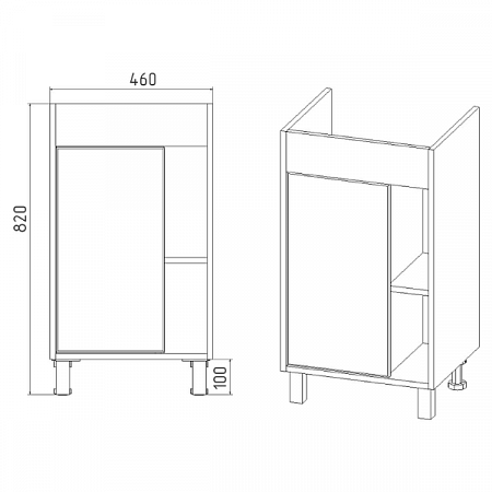 Тумба-умывальник VIANT 