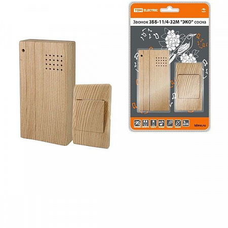 Звонок пров. ЗПС-10/2-Пт "ЭКО" сосна ("птичка", без кнопки, AC 230V) TDM на сайте Стройсервис
