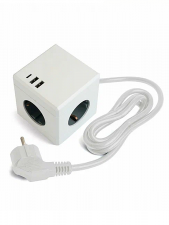 STEKKER Удлинитель 3x1, 3 роз., с/з 16А 2USB+1С,  1.5м, HM10-41-01 серия Comfort 49571 91 на сайте Стройсервис
