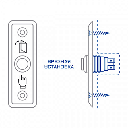 Кнопка выхода врезная SPRUT Exit Button-81M 975 Бастион