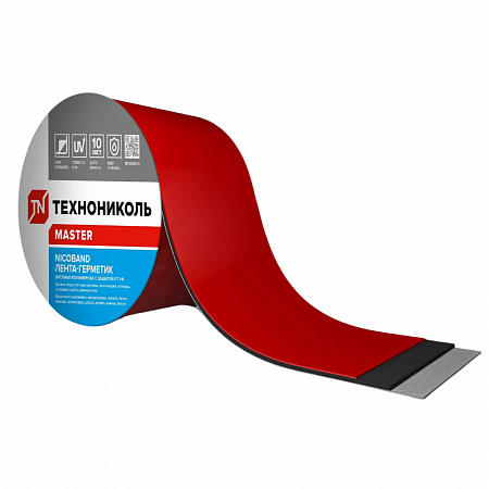 Лента NICOBAND красный 3м*15см самоклеящаяся на сайте Стройсервис
