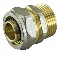 Муфта для металлопластиковой трубы, вода, компрессионная  16х3/4 НР  на сайте Стройсервис
