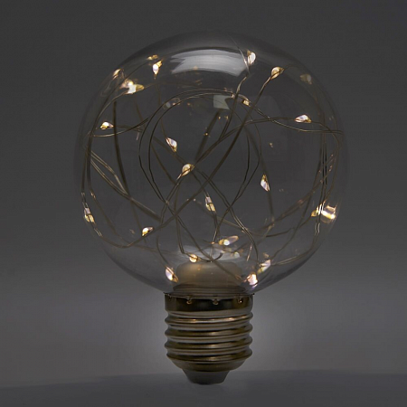 Лампа св/д шар G80 E27 3W(250Lm) 2700K 2K прозрачн. LB-381 41675 Feron